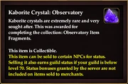 Kaborite Crystal Observatory