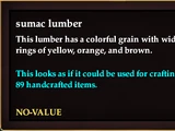 Sumac lumber