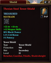 Thexian Steel Tower Shield