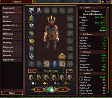 Character Window Appearance Tab