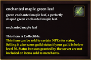 Enchanted maple green leaf