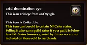 Arid abomination eye
