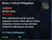 Focus Critical Mitigation