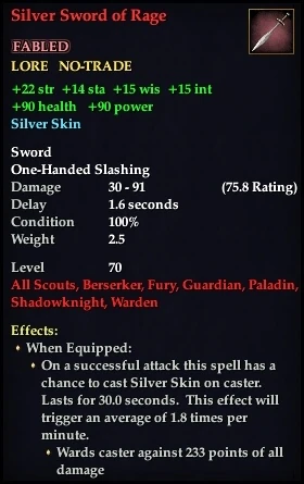 Silver Sword of Rage | EQ2Classic Wiki | Fandom