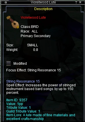 Violetwood Lute | EQSanctuary Wiki | Fandom