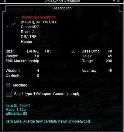 Violetwood Greatbow | EQSanctuary Wiki | Fandom