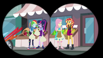 RD, Twi, Fluttershy, and Sunset have fun together EGDS40