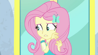 Fluttershy nervously stroking her hair EGDS26