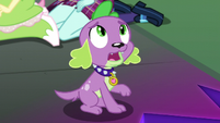 Puppy Spike calls out to Midnight Sparkle EG3