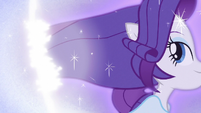 Rarity's hair grows into a ponytail EG3