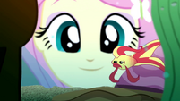 Fluttershy looking at a betta fish SS7