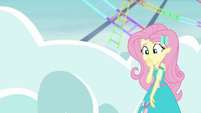 Fluttershy laughing at Rainbow Dash EGROF