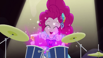 Pinkie Pie's drums glowing bright pink EG4