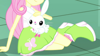 Fluttershy petting Angel Bunny SS7