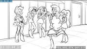 EG3 animatic - Main five cheering for Sunset