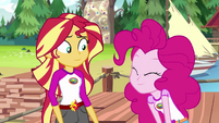 Pinkie Pie blissful and Sunset amused EG4