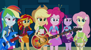 Rainbooms unimpressed by Rarity's outfit EG2