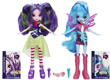 Sonata Dusk and Aria Blaze Equestria Girls Rainbow Rocks dolls