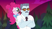 Pinkie Pie closely analyzing the guard EGSBP