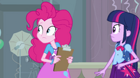 Twilight and Pinkie hear Applejack enter EG