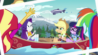 Photograph of Equestria Girls fishing in canoes EG4