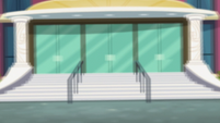 Blurry exterior of Canterlot High School EGS3