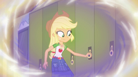 Applejack about to open her locker EGDS5