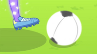 Soccer ball rolling down the field CYOE17b