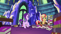 Sunset Shimmer awkwardly picks herself up EGS3