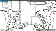 EG3 animatic - Waitress approaching the table