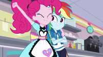 Pinkie Pie with her arm around Rainbow Dash EGDS24