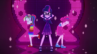 Rainbow, Twilight, and Pinkie dancing EGDS41