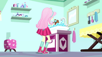 First Mane 7 job revealed: Fluttershy works at the animal shelter. (I think most of us knew that, though.)