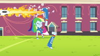 Rainbow Dash flaming soccer ball EG