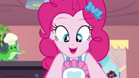 Pinkie smiling at her finished cookies EGDS30