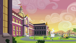 Canterlot High School exterior shot 2 EG