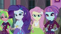 Lemon, Rarity, Fluttershy, and Sunny looking confident EG3