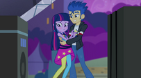 Twilight blushing while Flash is holding her EG2