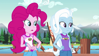 Pinkie Pie and Trixie hear Rarity EG4