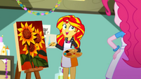 Sunset Shimmer giving advice to Pinkie Pie SS10