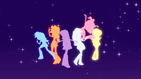 Main cast human silhouettes EG opening