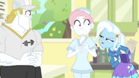 Trixie looking suspicious at Nurse Redheart EGFF