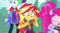 Sunset Shimmer notices her geode is gone EGDS50