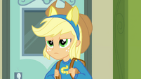 Applejack frowning with pony ears EG