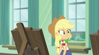 Applejack looking lost in art class EGDS37