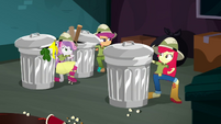 Cutie Mark Crusaders next to the trash cans SS11