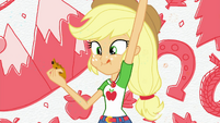 Applejack eating one of Pinkie's cookies EGDS