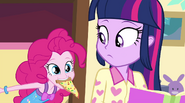 Pinkie with slice of pizza in her mouth EG2
