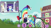 Rainbow Dash kicks ball toward the goal EGDS46