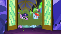 Sci-Twi and Rainbow wearing bush disguise EGSB